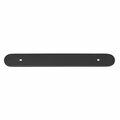 Gliderite Hardware 7-1/4 in. Matte Black Rounded Back Plate 5-1/16 in. Center to Center - 7343-128-MB, 25PK 7343-128-MB-25